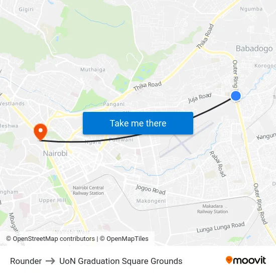 Rounder to UoN Graduation Square Grounds map