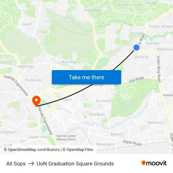 All Sops to UoN Graduation Square Grounds map
