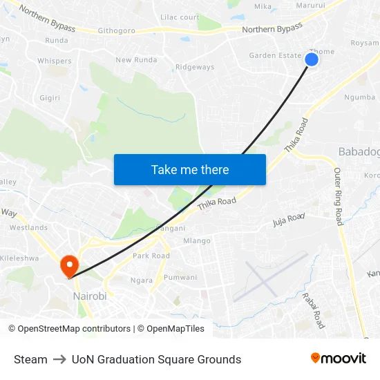 Steam to UoN Graduation Square Grounds map