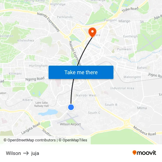 Wilson to juja map