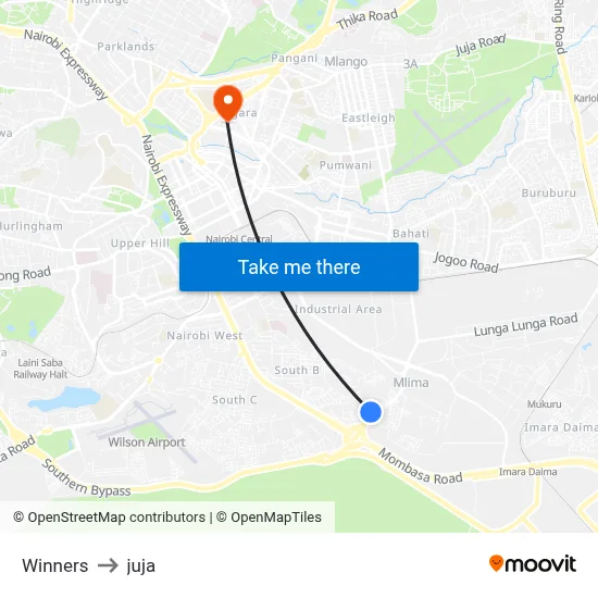 Winners to juja map
