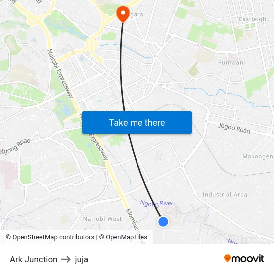 Ark Junction to juja map