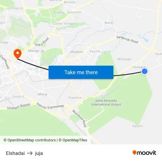 Elshadai to juja map