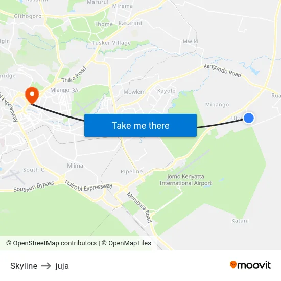 Skyline to juja map