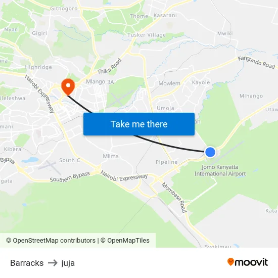 Barracks to juja map