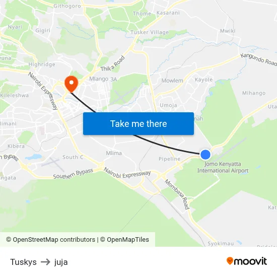 Tuskys to juja map