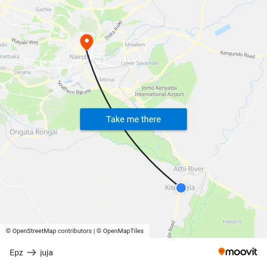 Epz to juja map