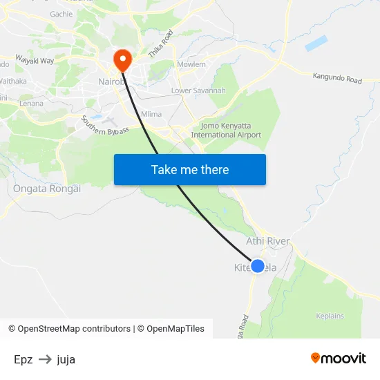 Epz to juja map