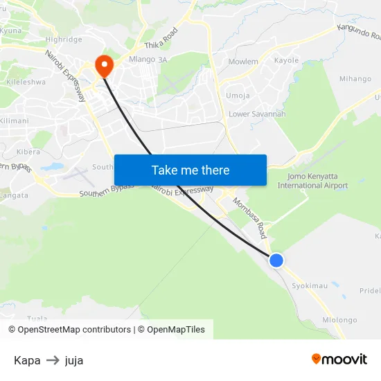 Kapa to juja map