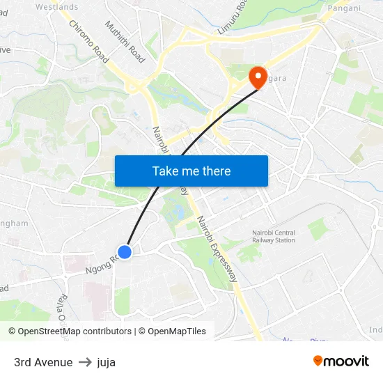 3rd Avenue to juja map