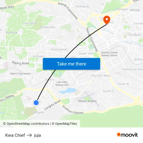 Kwa Chief to juja map