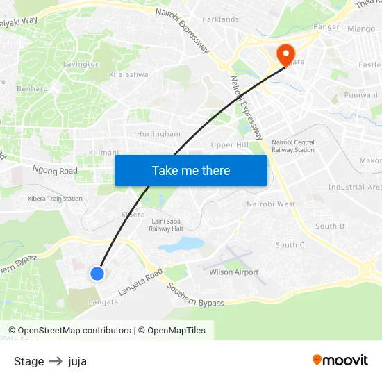 Stage to juja map