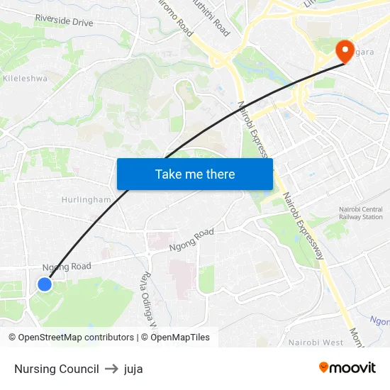 Nursing Council to juja map