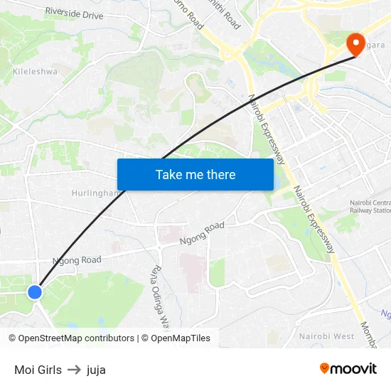 Moi Girls to juja map