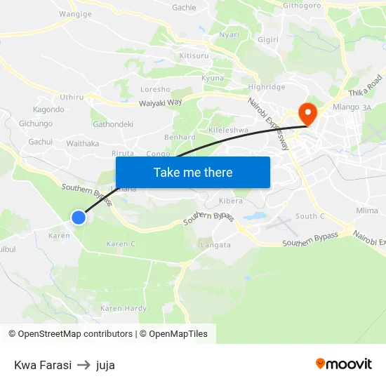 Kwa Farasi to juja map