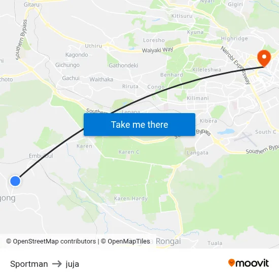 Sportman to juja map