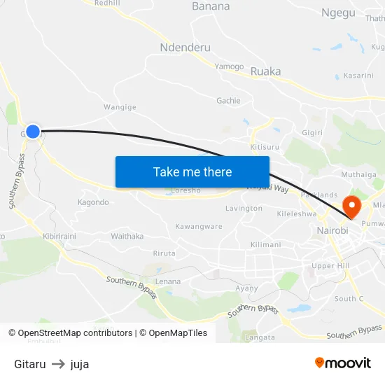 Gitaru to juja map