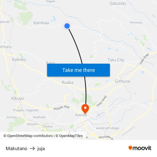 Makutano to juja map