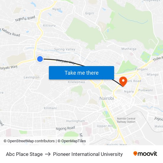 Abc Place Stage to Pioneer International University map