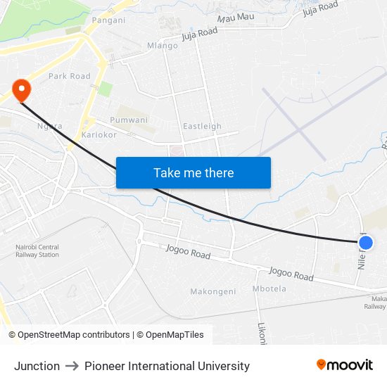 Junction to Pioneer International University map