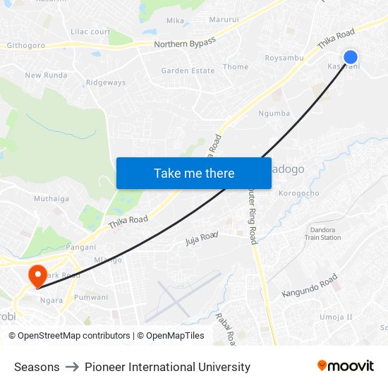 Seasons to Pioneer International University map