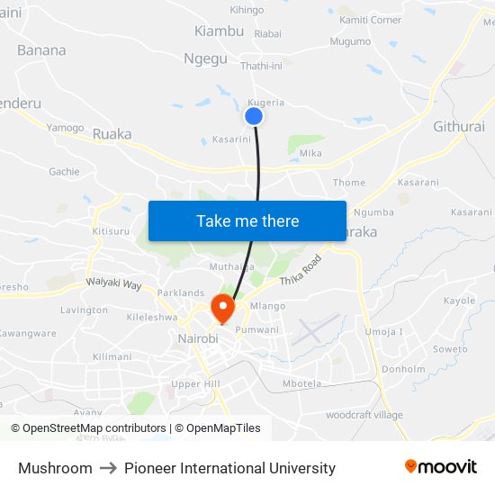 Mushroom to Pioneer International University map