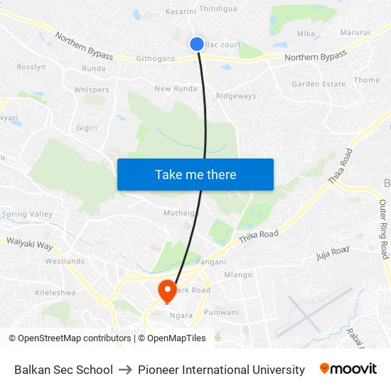 Balkan Sec School to Pioneer International University map