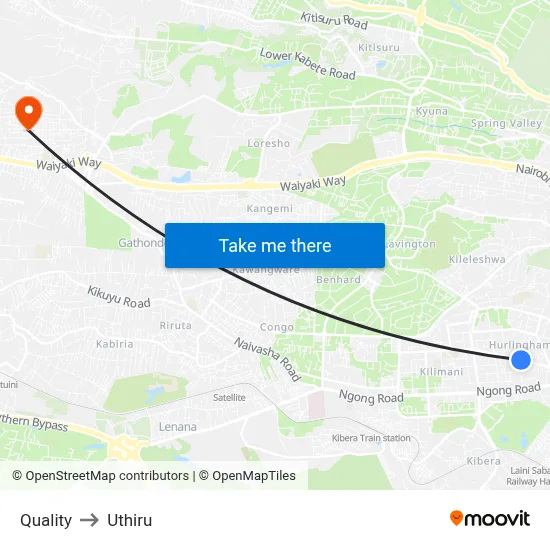 Quality to Uthiru map