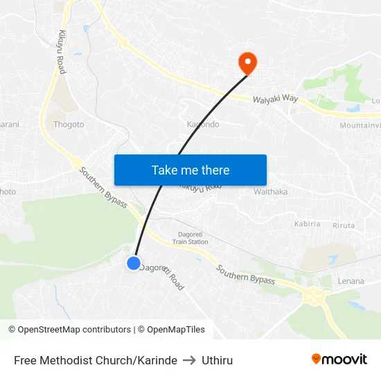 Free Methodist Church/Karinde to Uthiru map