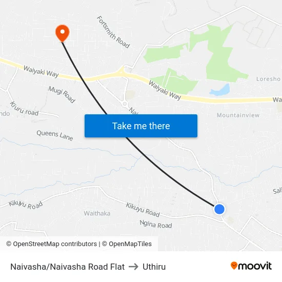 Naivasha/Naivasha Road Flat to Uthiru map