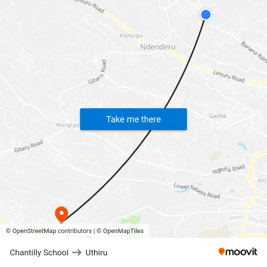Chantilly School to Uthiru map