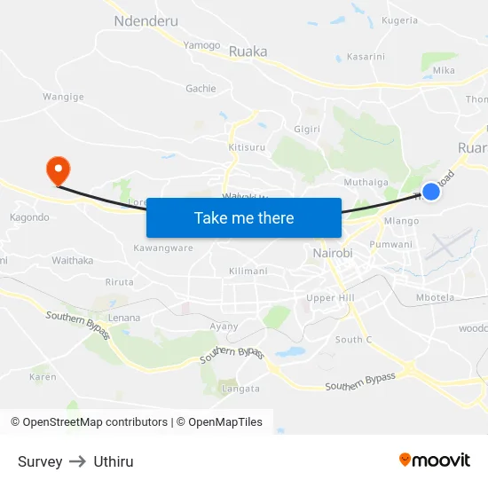Survey to Uthiru map