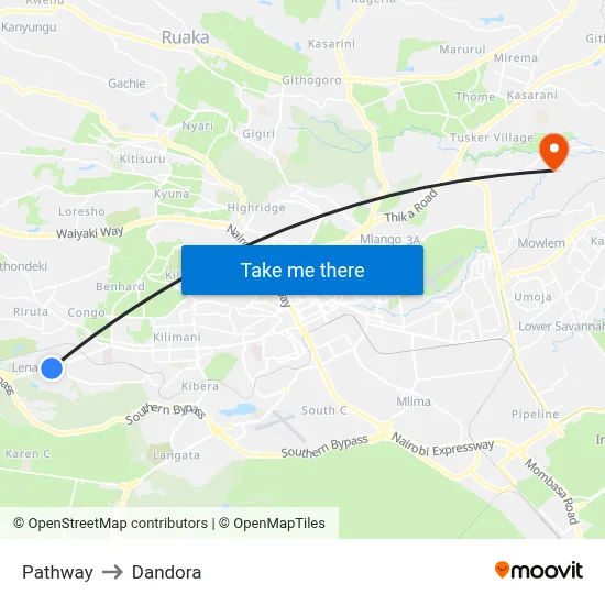 Pathway to Dandora map