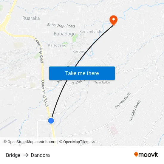 Bridge to Dandora map