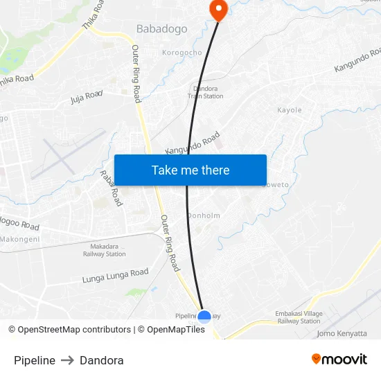 Pipeline to Dandora map