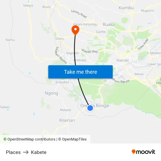 Places to Kabete map