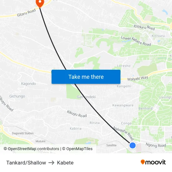Tankard/Shallow to Kabete map