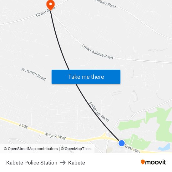 Kabete Police Station to Kabete map