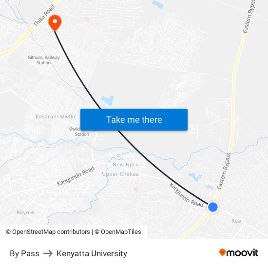 By Pass to Kenyatta University map