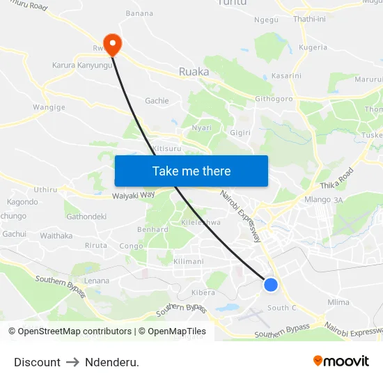 Discount to Ndenderu. map