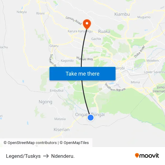Legend/Tuskys to Ndenderu. map
