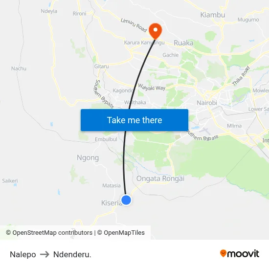 Nalepo to Ndenderu. map