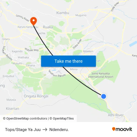 Tops/Stage Ya Juu to Ndenderu. map