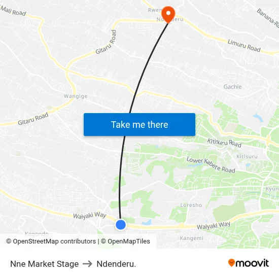 Nne Market Stage to Ndenderu. map