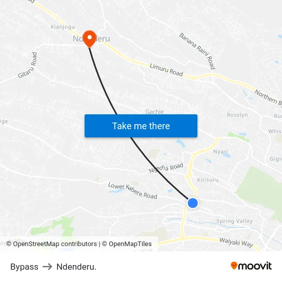 Bypass to Ndenderu. map