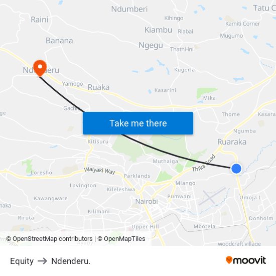 Equity to Ndenderu. map