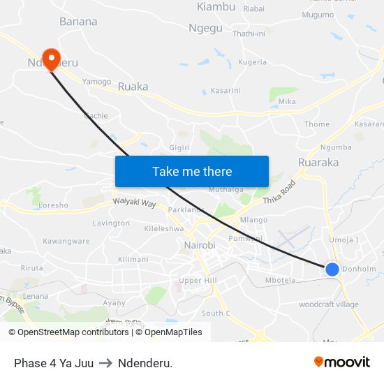 Phase 4 Ya Juu to Ndenderu. map