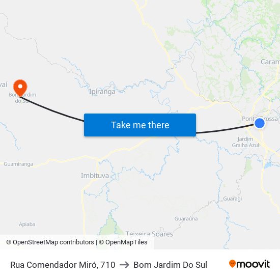 Rua Comendador Miró, 710 to Bom Jardim Do Sul map