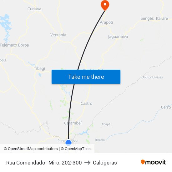 Rua Comendador Miró, 202-300 to Calogeras map