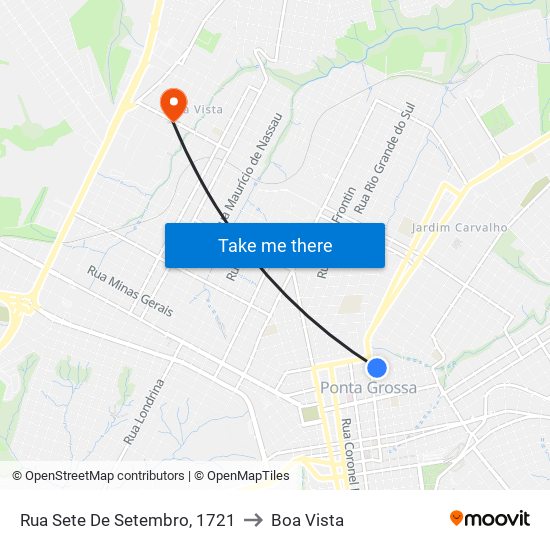 Rua Sete De Setembro, 1721 to Boa Vista map